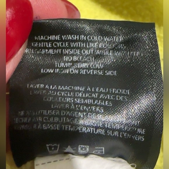 Men’s yellow pullover hoody size xl front pocket comfy bright casual west 49 - Picture 5 of 5